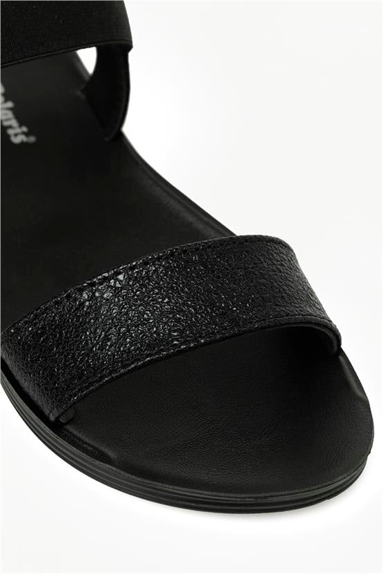 Polaris 5M 317720 Z 5Fx Siyah Kadın Düz Sandalet