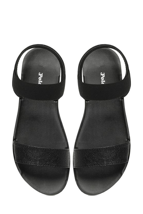 Polaris 5M 317720 Z 5Fx Siyah Kadın Düz Sandalet