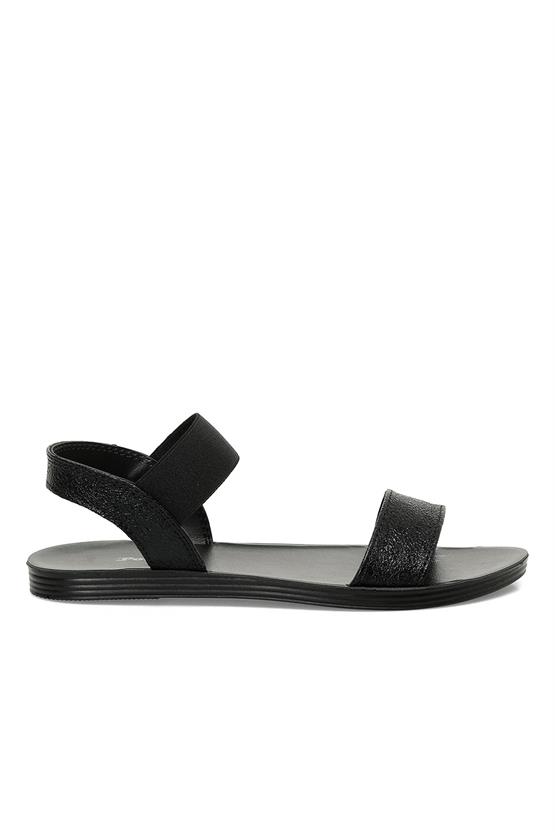 Polaris 5M 317720 Z 5Fx Siyah Kadın Düz Sandalet