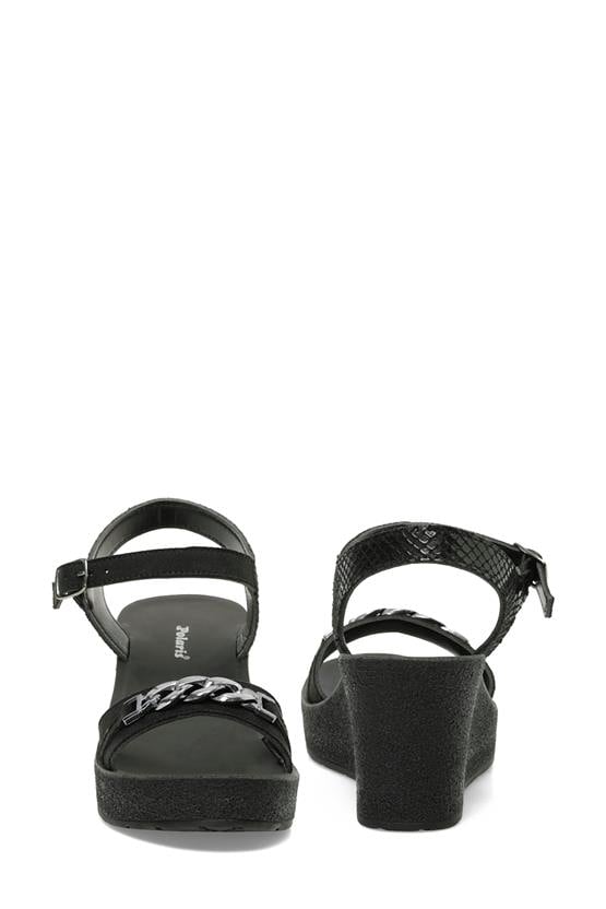 Polaris 5M 325073 Z 5Fx Siyah Kadın Dolgu Sandalet