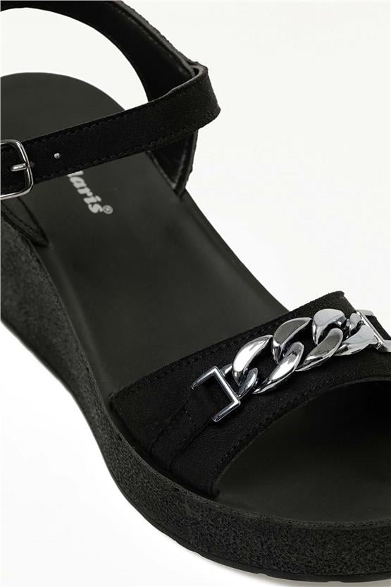 Polaris 5M 325073 Z 5Fx Siyah Kadın Dolgu Sandalet