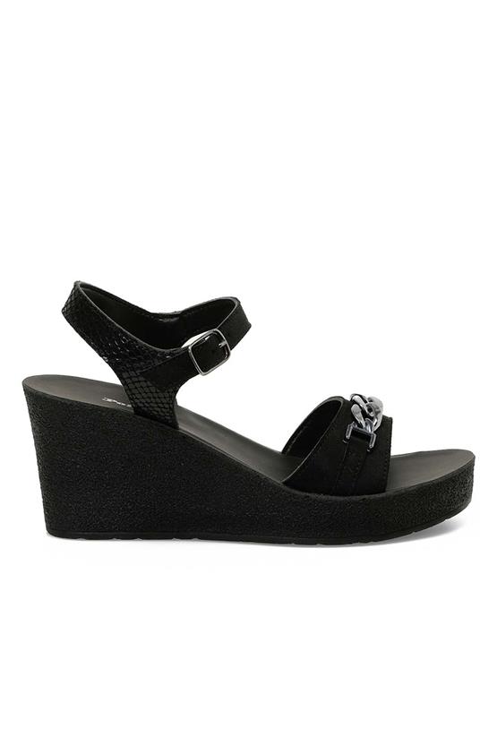 Polaris 5M 325073 Z 5Fx Siyah Kadın Dolgu Sandalet