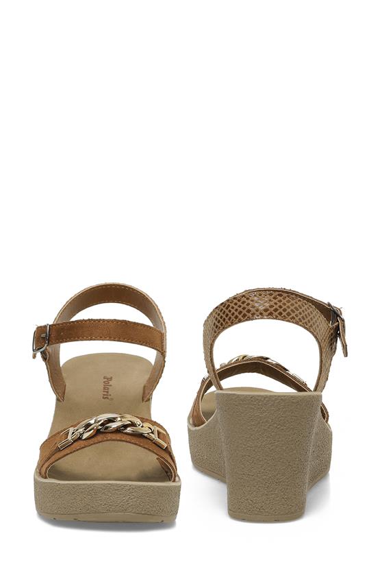 Polaris 5M 325073 Z 5Fx Taba Kadın Dolgu Sandalet