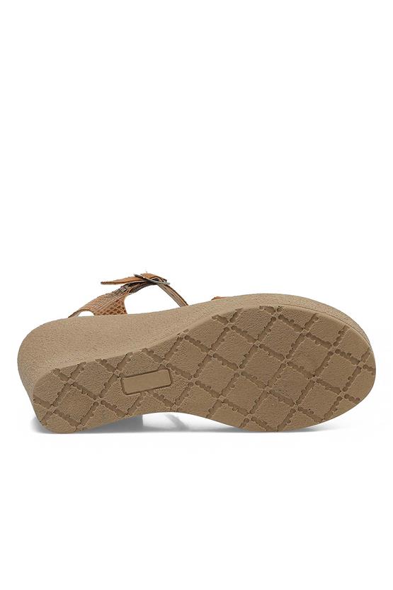 Polaris 5M 325073 Z 5Fx Taba Kadın Dolgu Sandalet