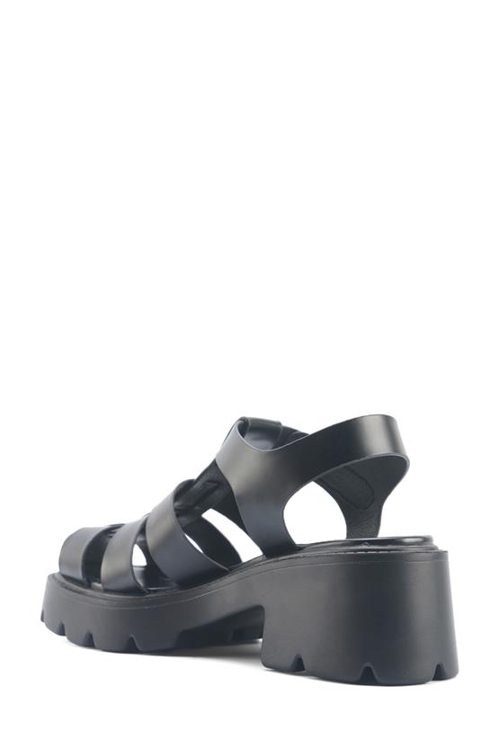 Polaris 5M 325578 Z 5Fx Siyah Kadın Kalın Taban Sandalet