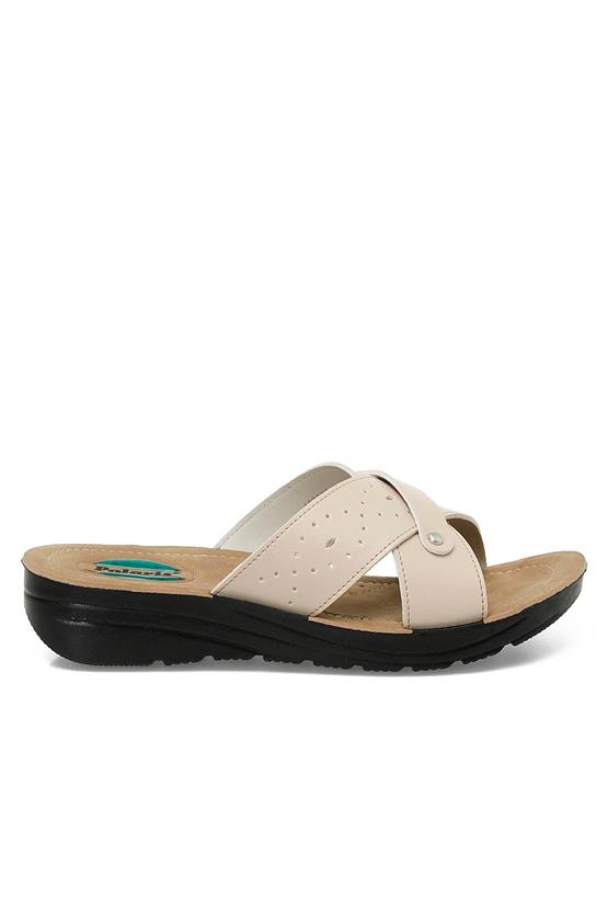 Polaris 5M 403003 Z5Fx Bej Kadın Ev İçi Terlik