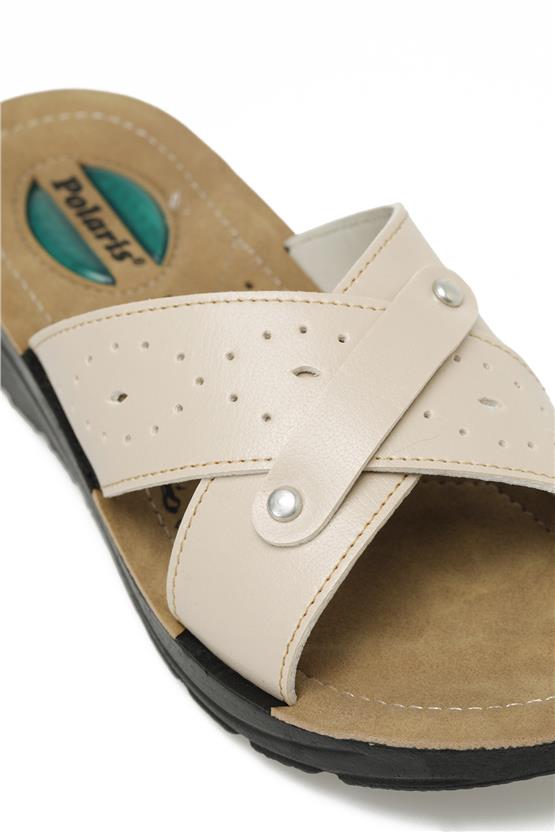 Polaris 5M 403003 Z5Fx Bej Kadın Ev İçi Terlik