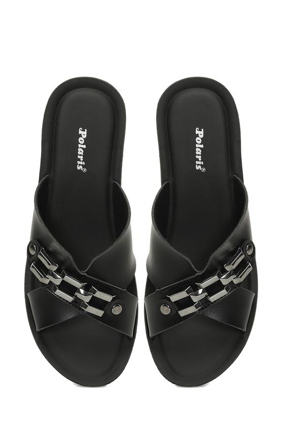 Polaris 5M 405179 Z5Fx Siyah Kadın Geleneksel Comfort Dolgu Terlik