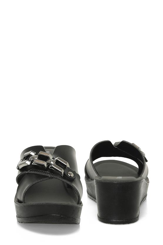 Polaris 5M 405179 Z5Fx Siyah Kadın Geleneksel Comfort Dolgu Terlik