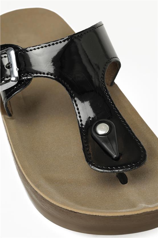 Polaris 5M 405253 Z5Fx Siyah Kadın Dış Giyim Terlik