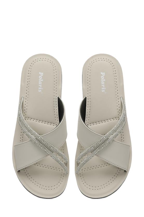 Polaris 5M 407006 Z5Fx Bej Kadın Geleneksel Comfort Terlik