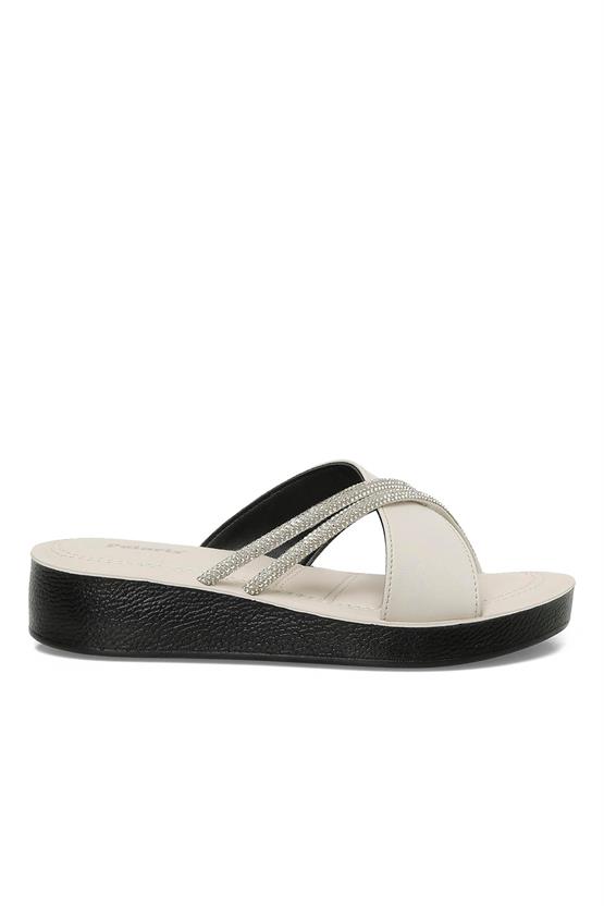 Polaris 5M 407006 Z5Fx Bej Kadın Geleneksel Comfort Terlik