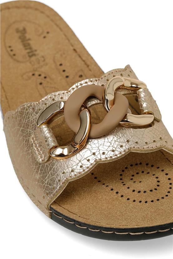 Polaris 5M 407018 Z5Fx Altın Kadın Ev İçi Terlik