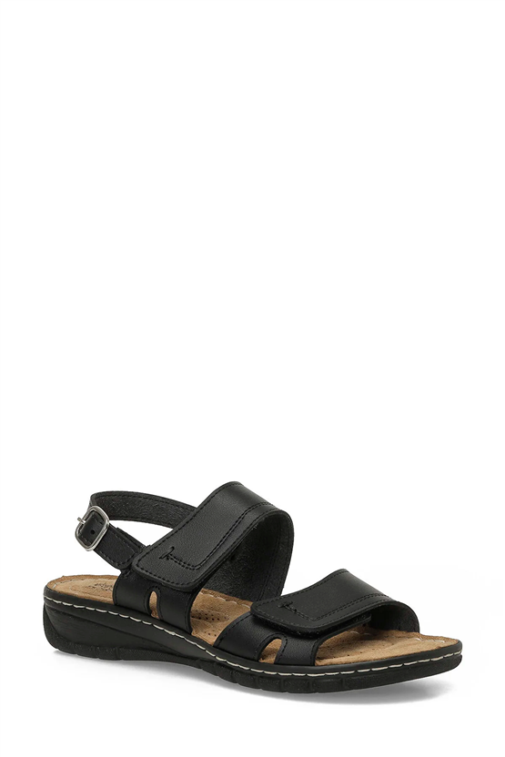 Polarıs A10225085912010 6M 167233.Z6Fx Sıyah Kadın Geleneksel Comfort Duz Sandalet