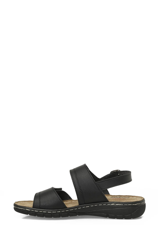 Polarıs A10225085912010 6M 167233.Z6Fx Sıyah Kadın Geleneksel Comfort Duz Sandalet
