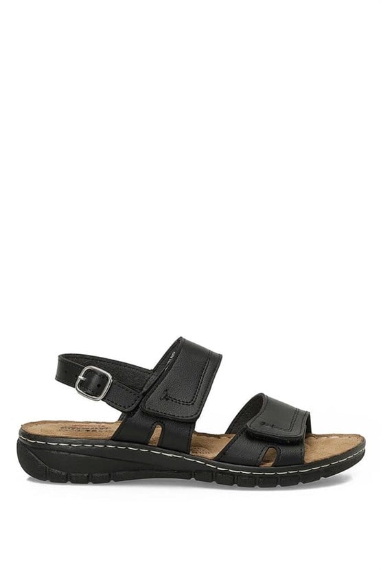 Polarıs A10225085912010 6M 167233.Z6Fx Sıyah Kadın Geleneksel Comfort Duz Sandalet