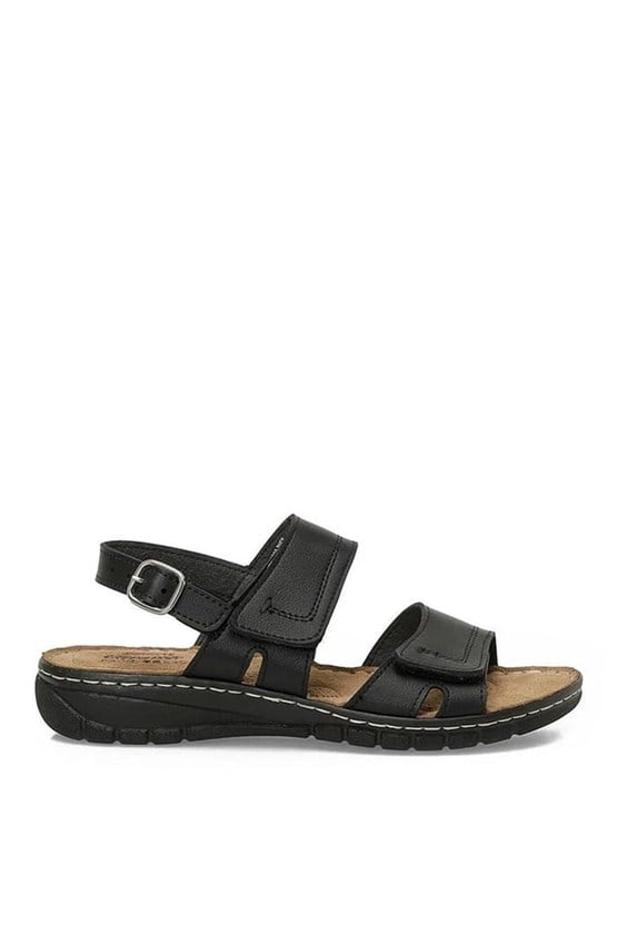 Polarıs A10225085912010 6M 167233.Z6Fx Sıyah Kadın Geleneksel Comfort Duz Sandalet