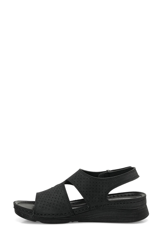 Polarıs A10225090212020 6M 167215.Z6Fx Sıyah Kadın Geleneksel Comfort Duz Sandalet