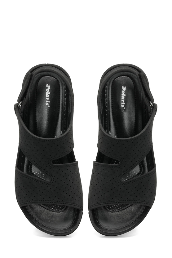 Polarıs A10225090212020 6M 167215.Z6Fx Sıyah Kadın Geleneksel Comfort Duz Sandalet