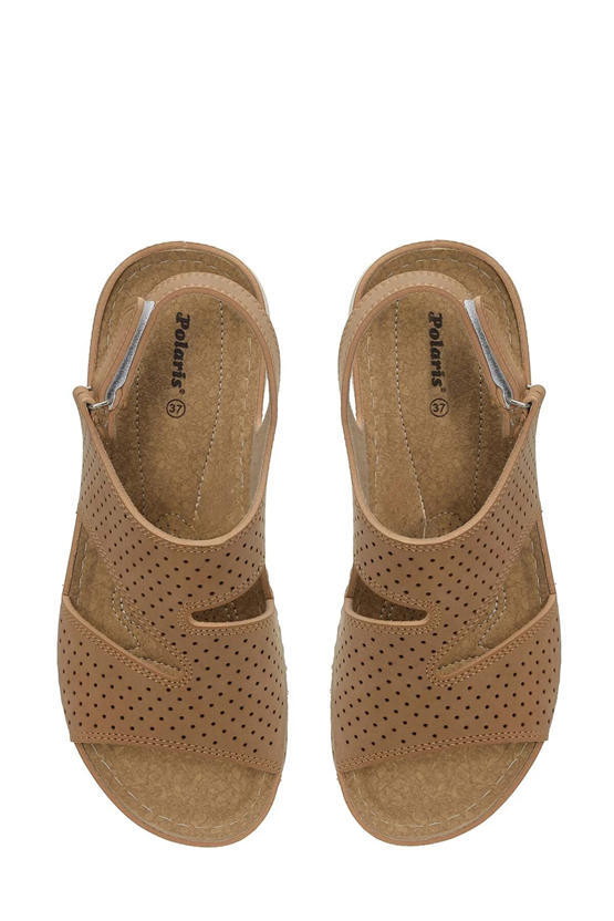 Polarıs A10225090312020 6M 167215.Z6Fx Taba Kadın Geleneksel Comfort Duz Sandalet