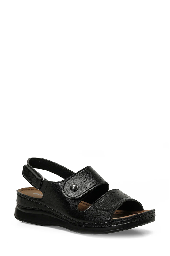 Polarıs A10225092912020 6M 167252.Z6Fx Sıyah Kadın Geleneksel Comfort Duz Sandalet