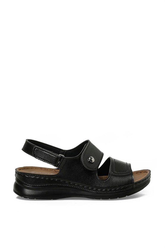 Polarıs A10225092912020 6M 167252.Z6Fx Sıyah Kadın Geleneksel Comfort Duz Sandalet