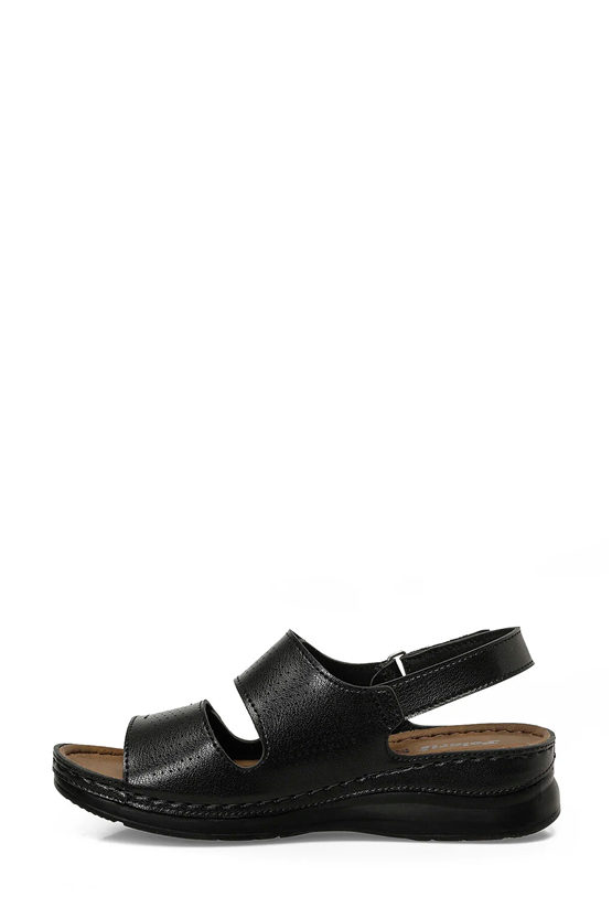 Polarıs A10225092912020 6M 167252.Z6Fx Sıyah Kadın Geleneksel Comfort Duz Sandalet