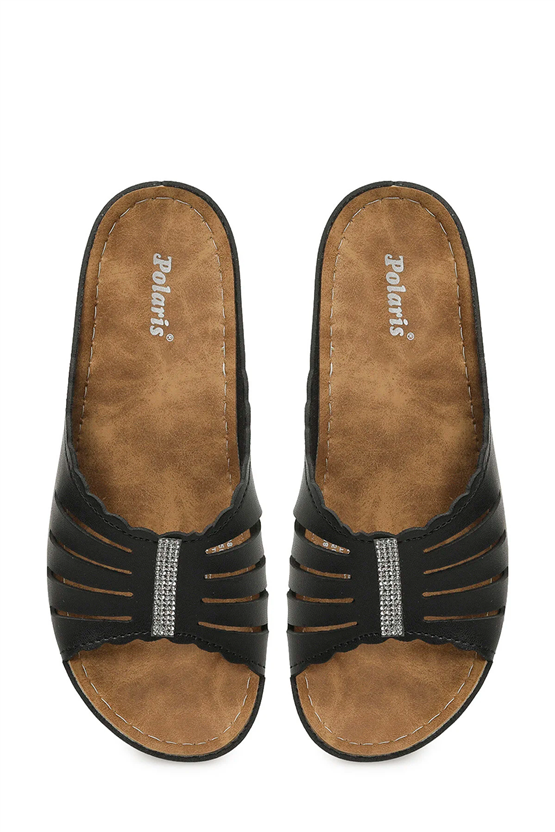 Polarıs A10225095212020 6M 161908.Z6Fx Sıyah Kadın Geleneksel Comfort Duz Terlık