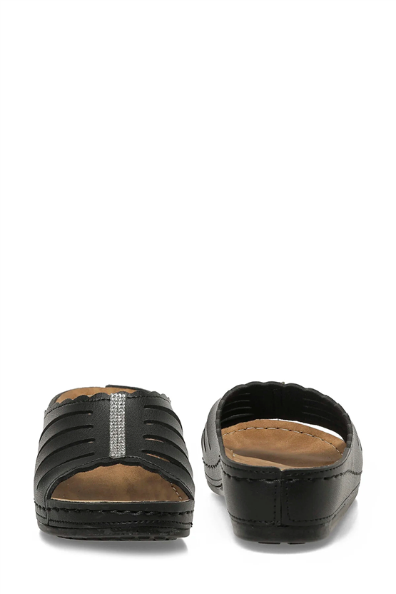 Polarıs A10225095212020 6M 161908.Z6Fx Sıyah Kadın Geleneksel Comfort Duz Terlık