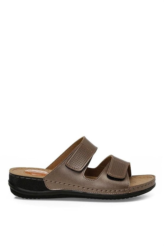 Polarıs A10225096212020 6M 166986.Z6Fx Bronz Kadın Geleneksel Comfort Duz Terlık