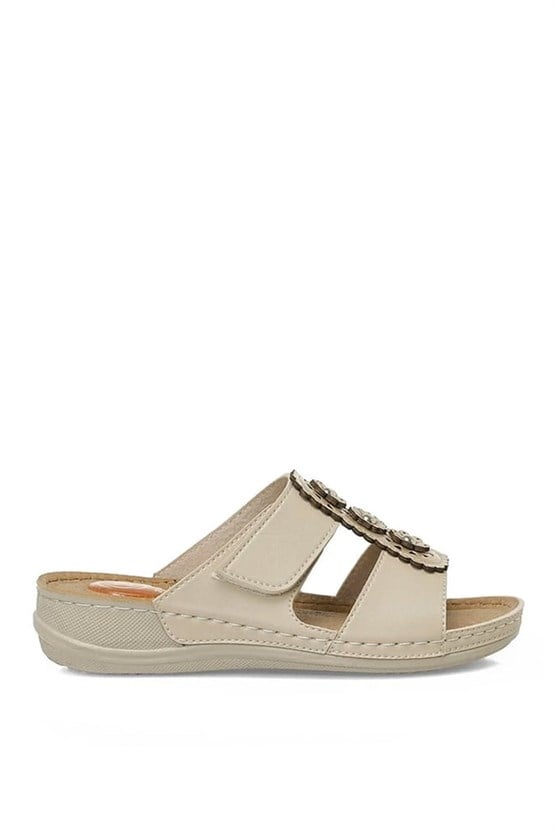 Polarıs A10225097312020 6M 167235.Z6Fx Bej Kadın Geleneksel Comfort Duz Terlık