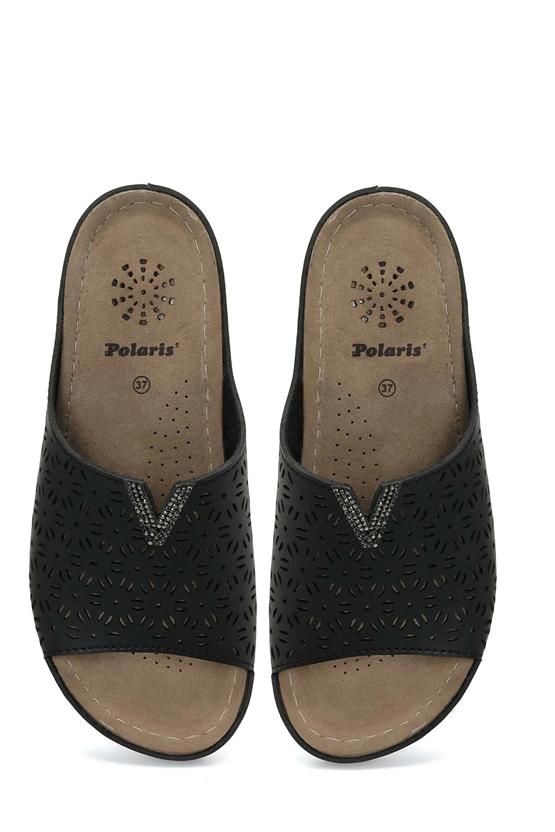 Polarıs A10225098812010 6M 167241.Z6Fx Sıyah Kadın Geleneksel Comfort Duz Terlık