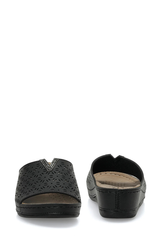 Polarıs A10225098812010 6M 167241.Z6Fx Sıyah Kadın Geleneksel Comfort Duz Terlık