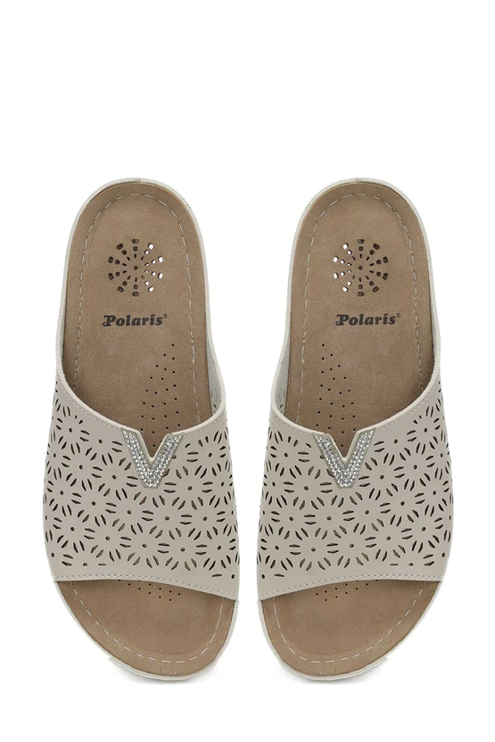 Polarıs A10225098912010 6M 167241.Z6Fx Bej Kadın Geleneksel Comfort Duz Terlık