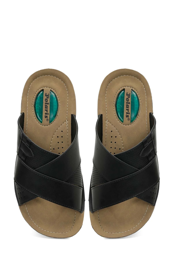 Polarıs A10225100512010 6M 408002.M6Fx Sıyah Erkek Geleneksel Comfort Sandalet
