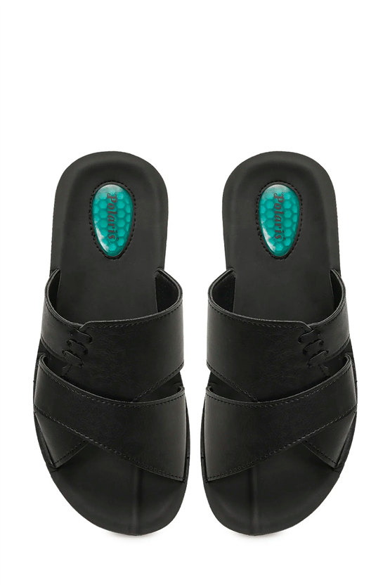 Polarıs A10225101512010 6M 410002.M6Fx Sıyah Erkek Geleneksel Comfort Sandalet