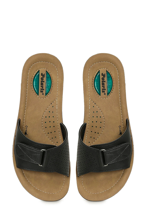 Polarıs A10225105612010 6M 409001.Z6Fx Sıyah Kadın Geleneksel Comfort Terlık