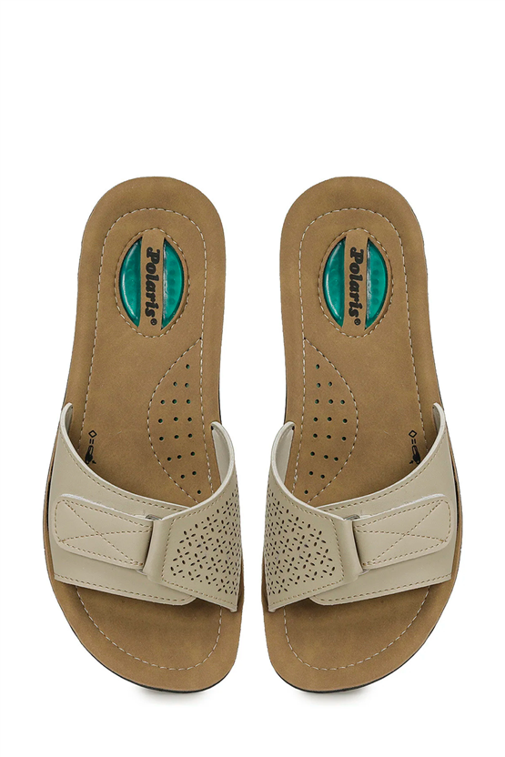 Polarıs A10225105812010 6M 409001.Z6Fx Bej Kadın Geleneksel Comfort Terlık