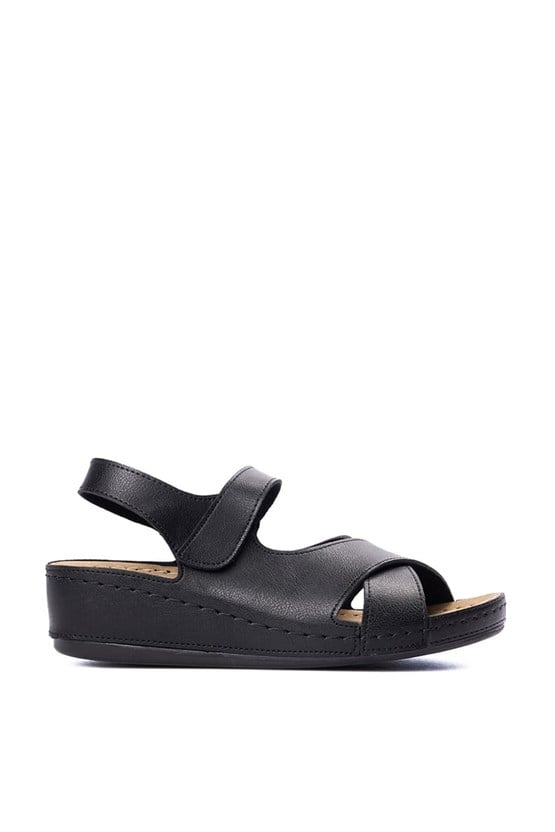 Polarıs A10225188012010 6M 409064.Z6Fx Sıyah Kadın Dolgu Sandalet