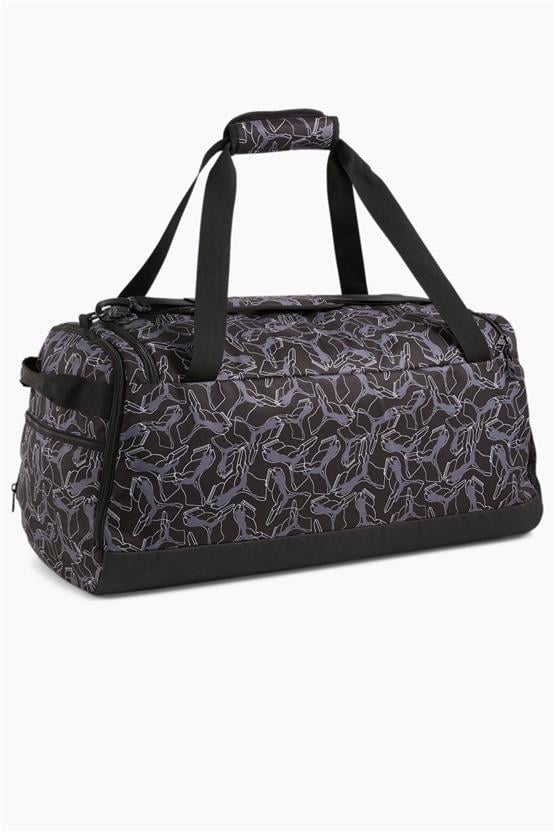 Puma 079531-11 Puma Challenger Duffel Bag M Puma Black-Puma Cat Aop Erkek Spor Cantası
