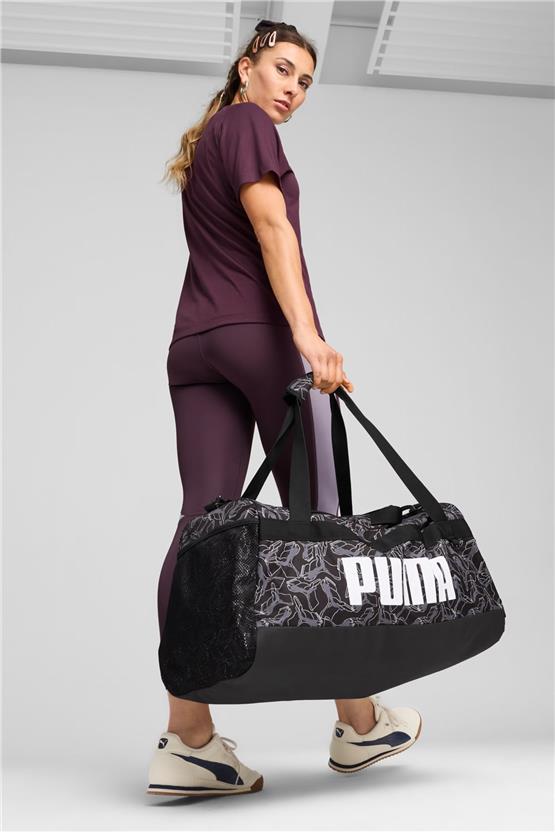 Puma 079531-11 Puma Challenger Duffel Bag M Puma Black-Puma Cat Aop Erkek Spor Cantası