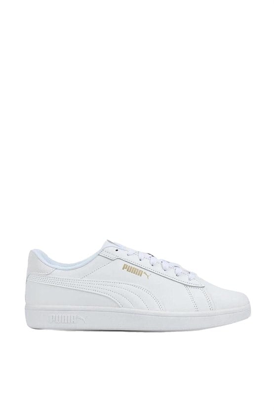 Puma 390987 01 Puma Smash 3.0 L Puma Whıte-Puma Whıte-Puma Gold Unısex Yuruyus Ayakkabısı