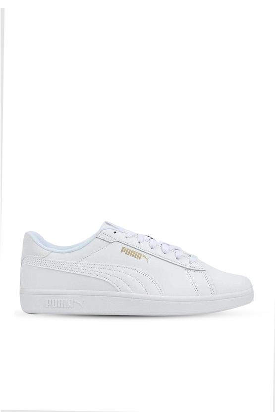 Puma 390987 01 Puma Smash 3.0 L Puma Whıte-Puma Whıte-Puma Gold Unısex Yuruyus Ayakkabısı