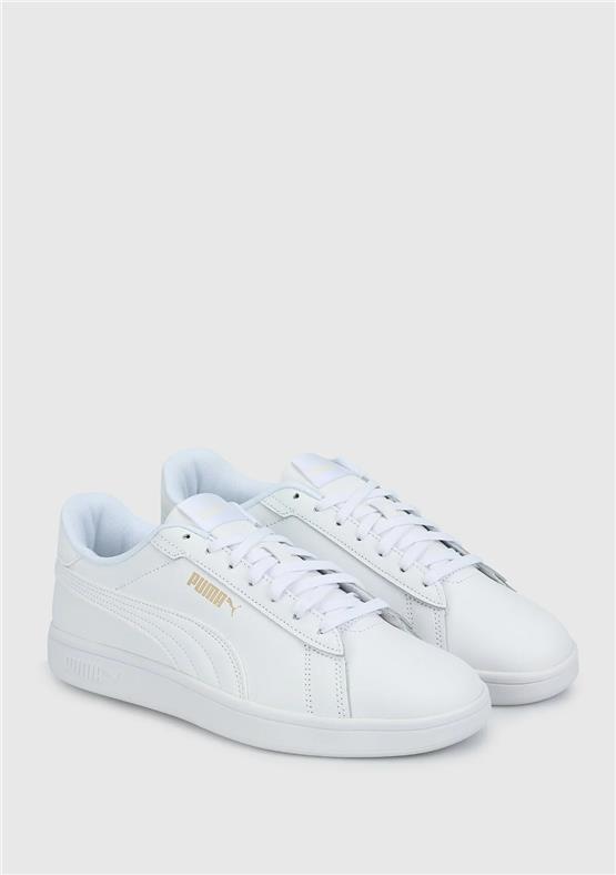 Puma 390987 01 Puma Smash 3.0 L Puma Whıte-Puma Whıte-Puma Gold Unısex Yuruyus Ayakkabısı