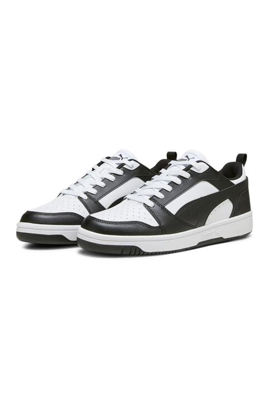 Puma 392328 01 Rebound V6 Low Puma White-Puma Black-Pum Yetişkin Erkek Sneaker Ayakkabısı