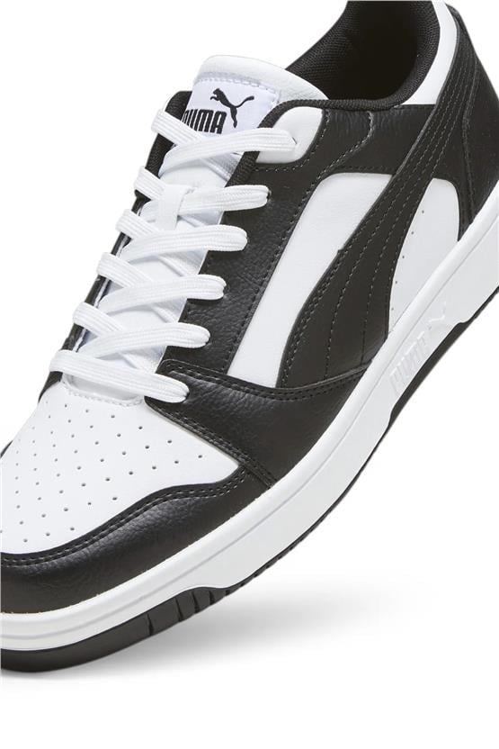 Puma 392328 01 Rebound V6 Low Puma White-Puma Black-Pum Yetişkin Erkek Sneaker Ayakkabısı