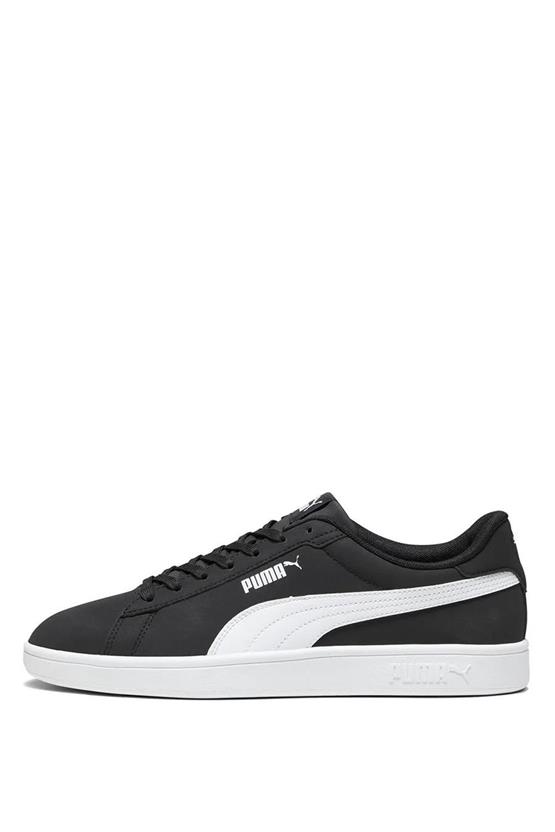 Puma 392336 01 Puma Smash 3.0 Buck Puma Black-Puma Whıt E Yetişkin Erkek Tennıs Sneaker