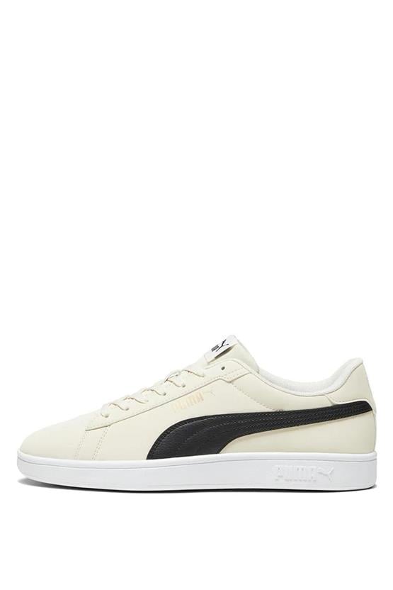 Puma 392336 04 Puma Smash 3.0 Buck Alpıne Snow-Puma Black-Puma Gold-Puma White Yetişkin Erkek Tennıs Sneaker