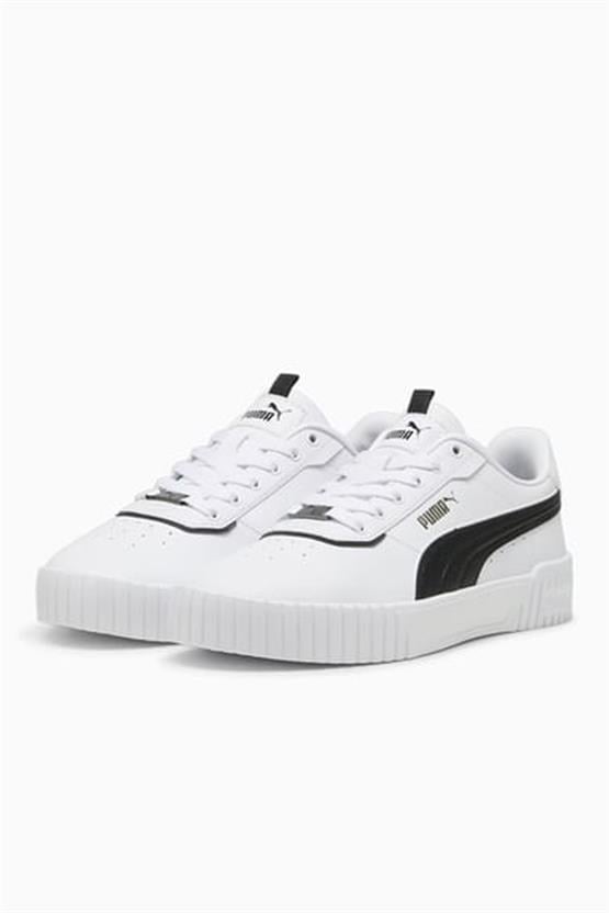 Puma 395017 Carina 2.0 Lüx Puma White-Puma Black-Bronze Kadın Tennis Ayakkabısı