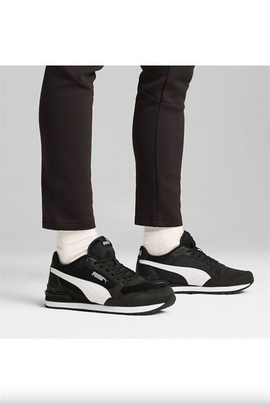 Puma 399666-01 St Runner V4 Mesh Puma Black-Puma Whıte-Puma Sılver Mrd Yuruyus Ayakkabısı